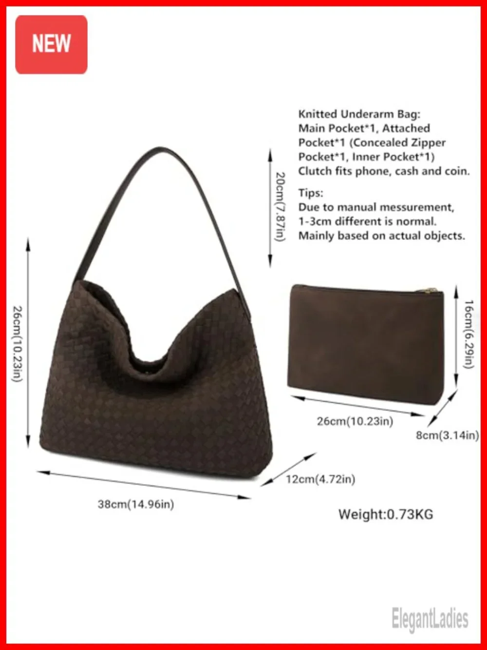 Vegan Leather Hobo Bag Slouchy Tote Satchel Top Handle Shoulder Bag for Women
